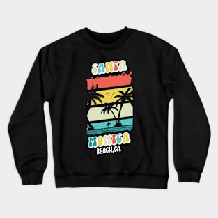 Retro Santa Monica Beach California Crewneck Sweatshirt